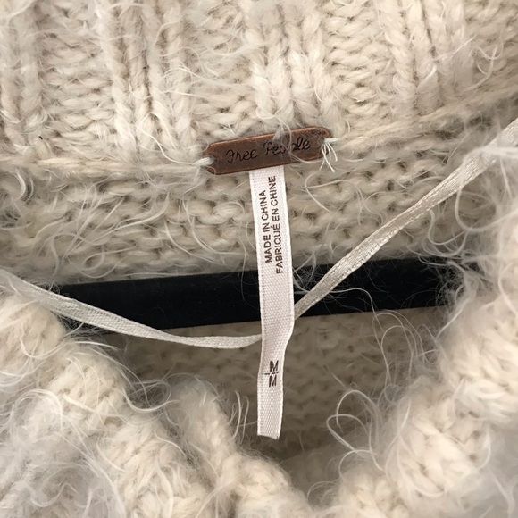 Free People Ivory Cream Keep It Fuzzy Knit Cardigan - Picture 4 of 7